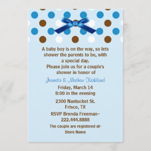 Baby Boy Couple's Baby Shower Invitation