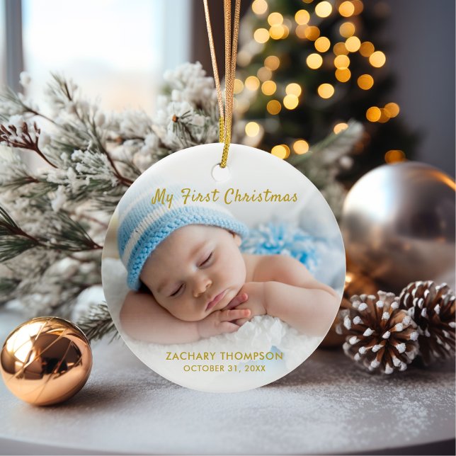 Baby Boy Custom My First Christmas Ornament (Creator Uploaded)