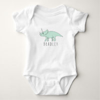 Baby Boy Doodle Triceratops Dinosaur with Name