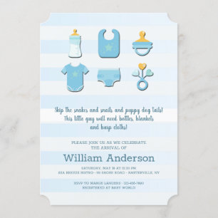 Baby Boy Elements Shower Invitation