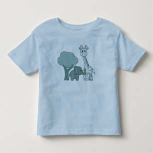 Baby Boy Elephant and Giraffe  Toddler T-Shirt