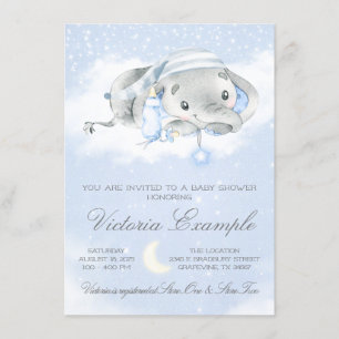 Baby Boy Elephant Baby Baby Shower Invitation
