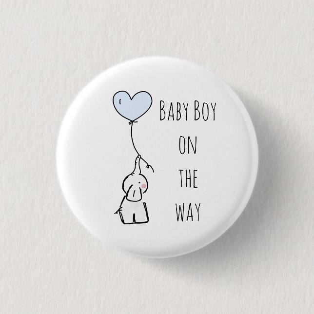 Baby boy expecting badge for mummy (Front)