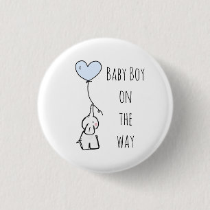 Baby boy expecting badge for mummy