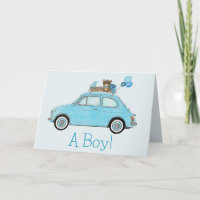Baby Boy Fiat 500 Congratulations