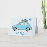 Baby Boy Fiat 500 Italian Congratulations