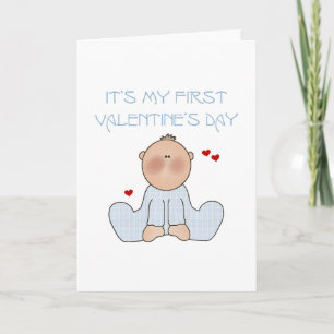 Baby Boy First Valentine's Day Holiday Card