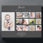 Baby Boy First Year Photo Collage 12 months Gift Plaque<br><div class="desc">Baby Boy First Year Photo Collage 12 months Gift</div>
