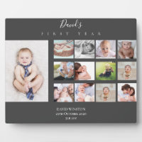 Baby Boy First Year Photo Collage 12 months Gift