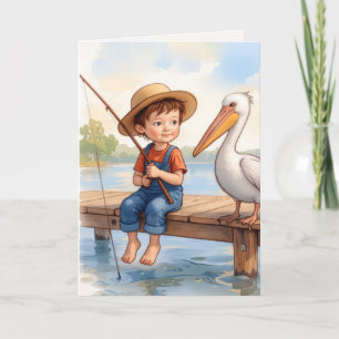 Baby Boy Fishing  Card