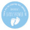 Baby Boy Footprint Baby Shower Blue 