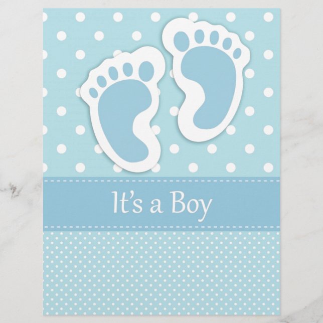 Baby Boy Footprints Adorable (Front)