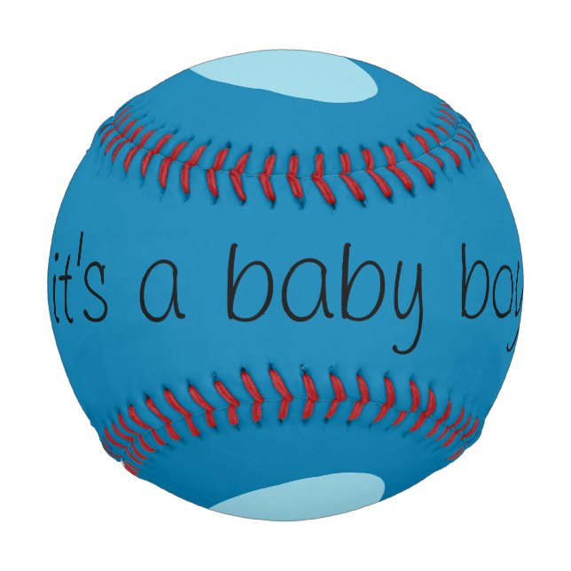 baby boy gender reveal baseball by dalDesignNZ (Front)