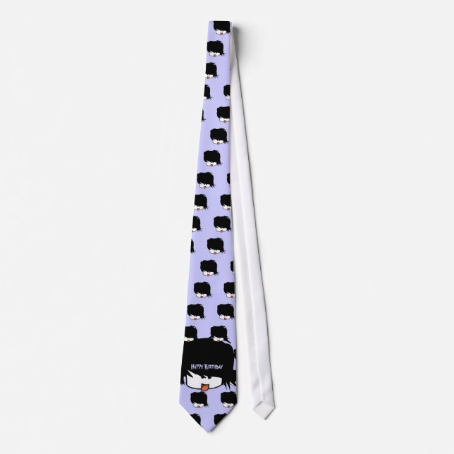 Baby Boy Gender Reveal Ultra Cute Anime Boy Tie (Front)
