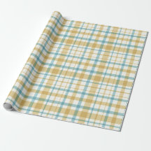 Baby Boy Gift Wrap | Blue Gingham Check