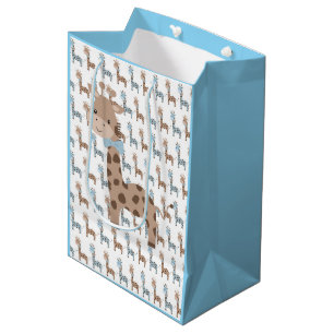 Baby Boy Giraffe Medium Gift Bag