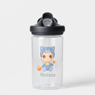 Baby Boy Girl Cat Jumpsuit Water Bottle