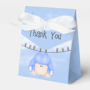 Baby Boy Hanging On Clothesline Favour Box