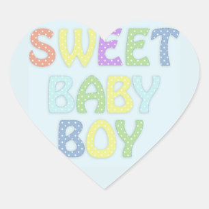 Baby Boy Heart Sticker