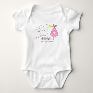 Baby Boy Hello World I'm Sebastian Personalized Bodysuit
