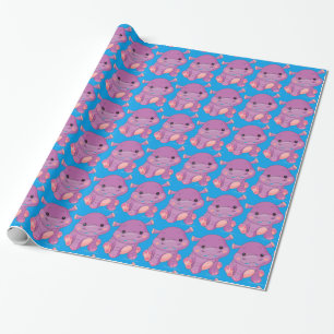 Baby Boy Hippo Wrapping Paper