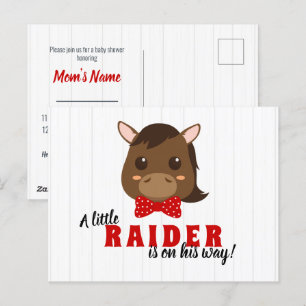 Baby Boy Horse Baby Shower Invitation Postcard