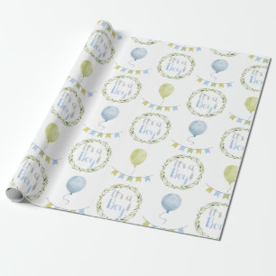 Baby Boy It’s a Boy Shower Wrapping Paper