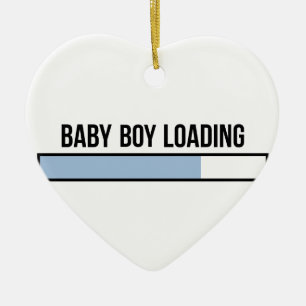 Baby Boy Loading Ceramic Tree Decoration