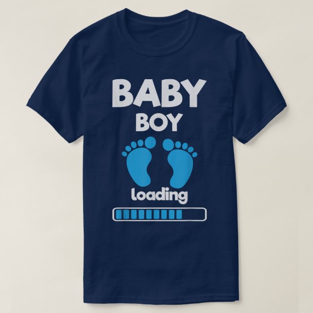Baby Boy Loading Future Parents Pregnancy Reveal P T-Shirt (Design Front)