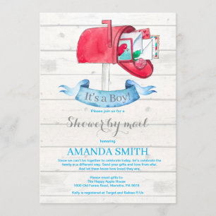 Baby Boy Long Distance Shower by Mail Invitation