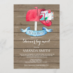 Baby Boy Long Distance Shower by Mail Invitation