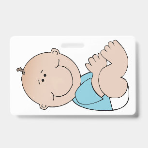 Baby Boy Lying ID Badge
