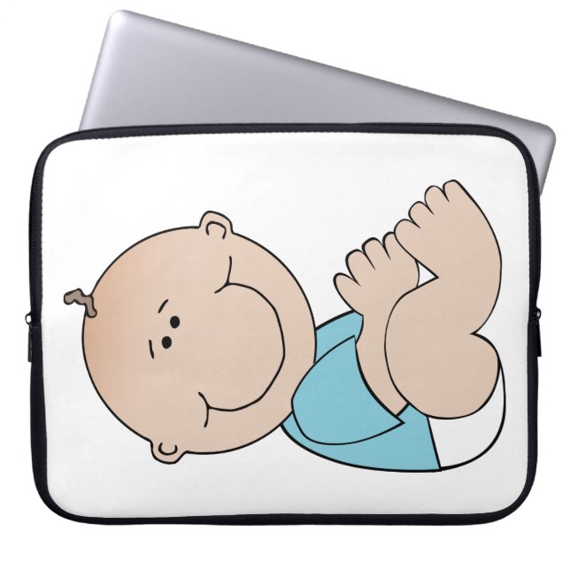 Baby Boy Lying Laptop Sleeve (Front)