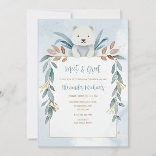 Baby Boy Meet and Greet  Invitation