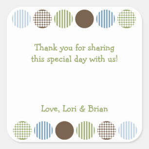 Baby Boy Mod Polka Dot shower favour tag