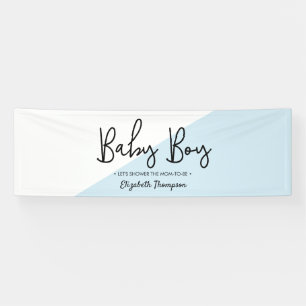 Baby Boy Modern Diagonal Baby Shower Banner