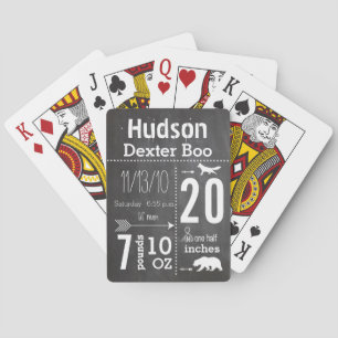 Baby Boy Moustache lil' Man Vintage Retro Playing Cards