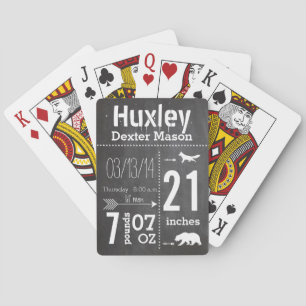 Baby Boy Moustache lil' Man Vintage Retro Playing Cards