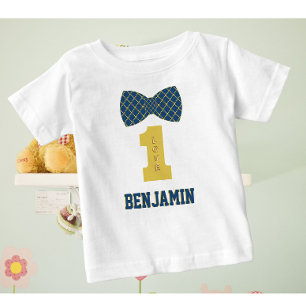 Baby Boy Name One Love Bow Tie Blue  T-Shirt