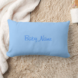 Baby Boy Name Sky Blue Lumbar Cushion