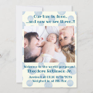 Baby Boy New Arrival Announcement