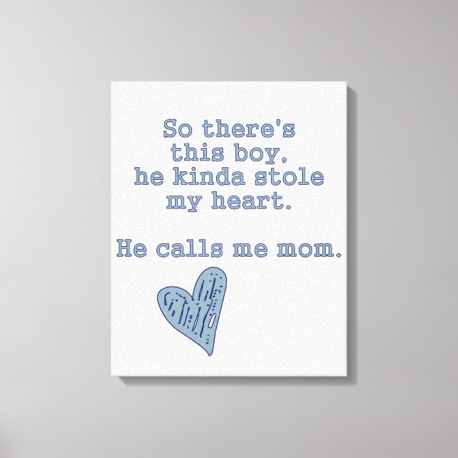 Baby Boy Nursery Canvas - Boys Nursery Quote - Art Print (Front)