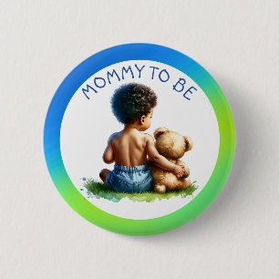 Baby Boy of colour Mum to be Baby Shower 6 Cm Round Badge
