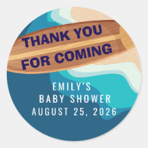 Baby Boy On Board Thank You Sticker