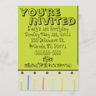 baby boy or girl birthday card invitaion