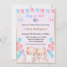 Baby boy or girl invitation
