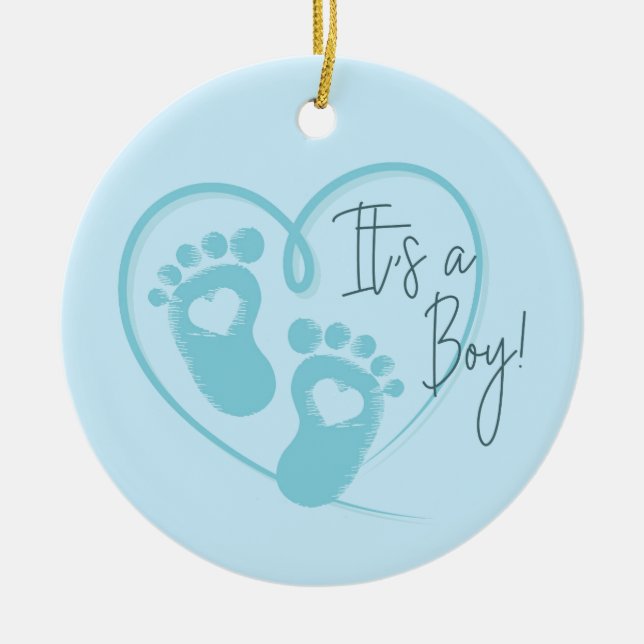 Baby Boy Ornament (Front)