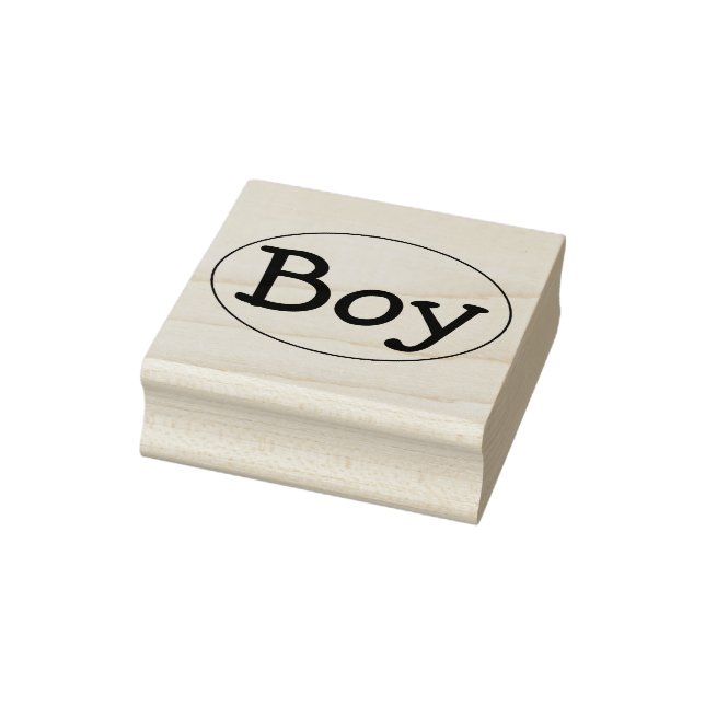 Baby Boy Oval Rubber Stamp (Stamp)