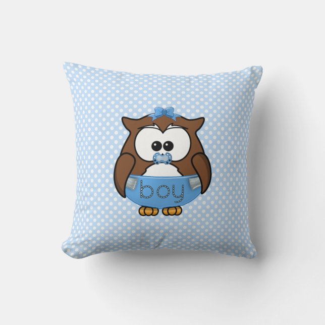 baby boy owl cushion (Front)