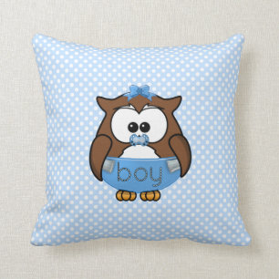 baby boy owl cushion